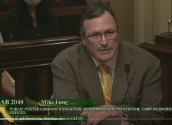 CSUEU VP for Finance Terry Wilson testifies at state Assembly hearing on Title IX reform