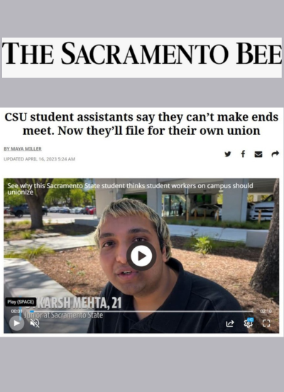 Sacramento Bee video of Student Worker